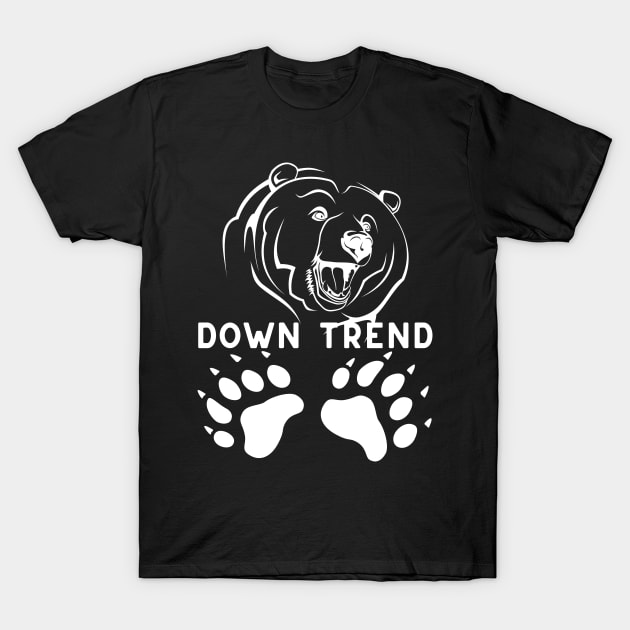 Down Bear Market T-Shirt by RedSparkle 